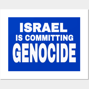 Israel IS Committing Genocide - White - Double-sided Posters and Art